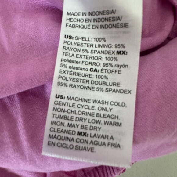 Chicos Blouse Coastal Tile Chiffon Bubble Hem Pink Orange XL - Picture 4 of 12